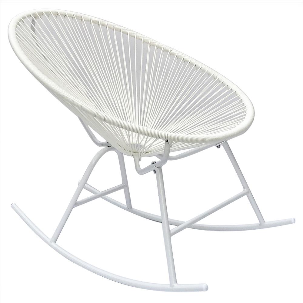 เก้าอี้พักผ่อน SPRING ROCKING TRENDY สีขาว