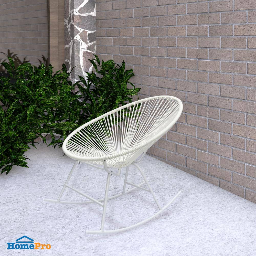 เก้าอี้พักผ่อน SPRING ROCKING TRENDY สีขาว