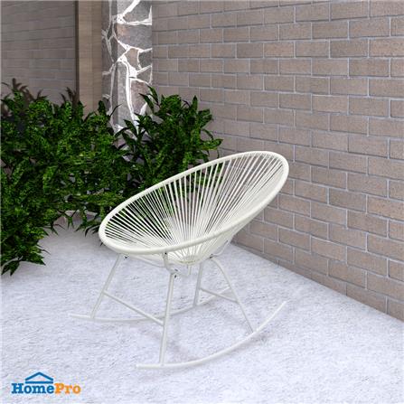 เก้าอี้พักผ่อน SPRING ROCKING TRENDY สีขาว_4