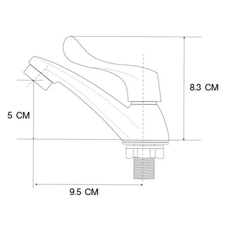 ก๊อกอ่างล้างหน้าเดี่ยว LUZERN DL-5903_1