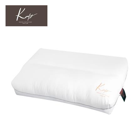 หมอนสุขภาพ ใยสังเคราะห์ KOMFY KRAFTED KONTOUR ไซส์ M 16x27 นิ้ว สีขาว_0