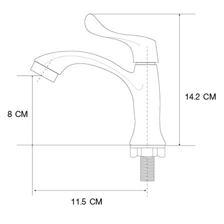 ก๊อกอ่างล้างหน้าเดี่ยว LUZERN DL-5906_1