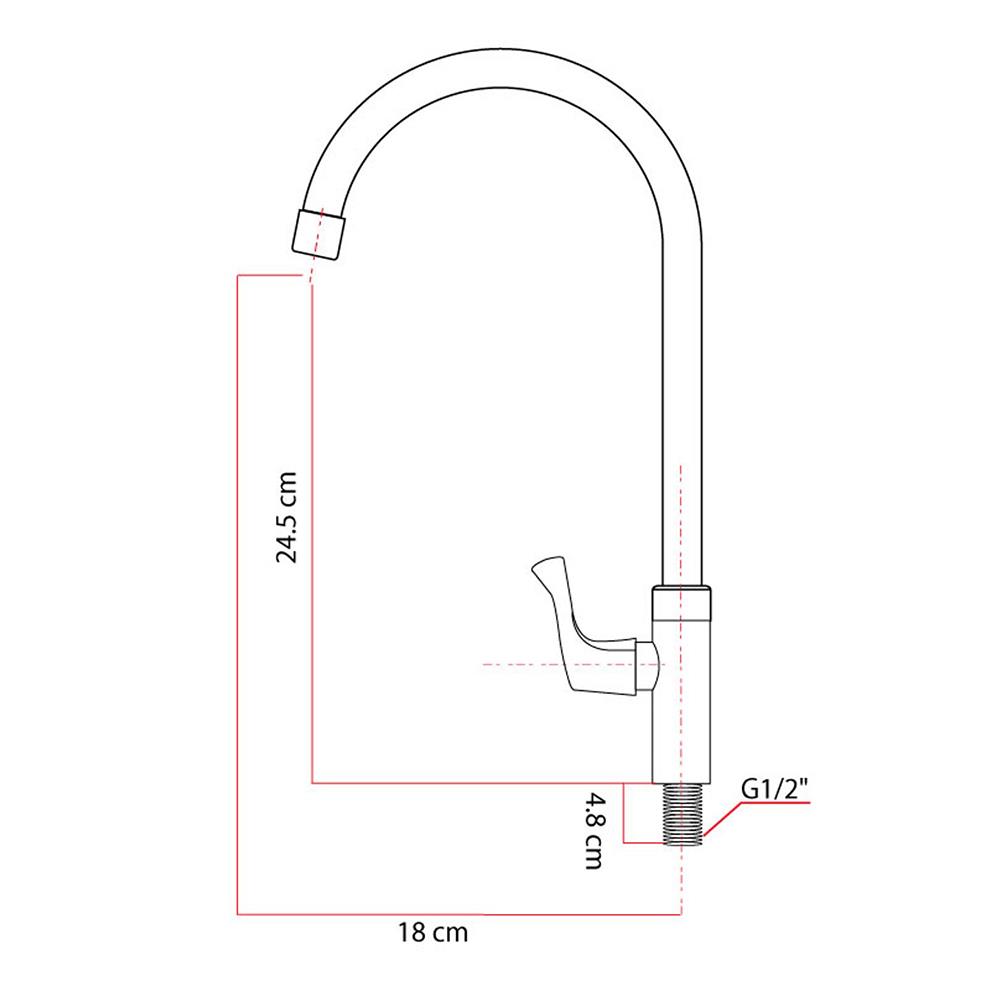 ก๊อกซิงค์เดี่ยวเคาน์เตอร์ LUZERN DL-5905