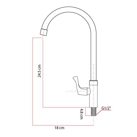 ก๊อกซิงค์เดี่ยวเคาน์เตอร์ LUZERN DL-5905_1