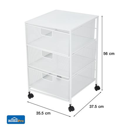 ชั้นลิ้นชักเหล็ก 3 ชั้น STACKO BILA 35.5x37.5x56 ซม. สีขาว_5