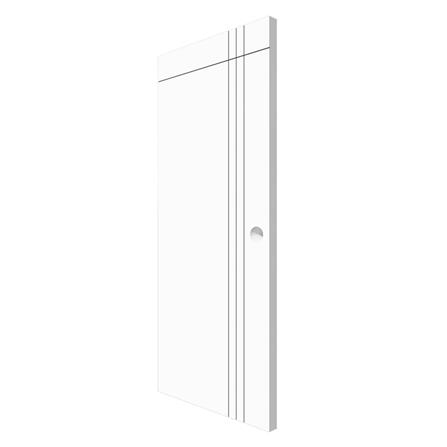 ประตูภายนอก UPVC PARAZZO PUN08 80X200 ซม. สีขาว เจาะลูกบิด_1