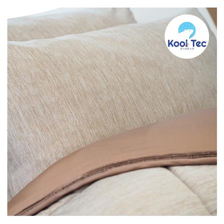 ชุดผ้าปูที่นอน 5 ฟุต 5 ชิ้น KOOLTEC COOLING JS สีน้ำตาล_1