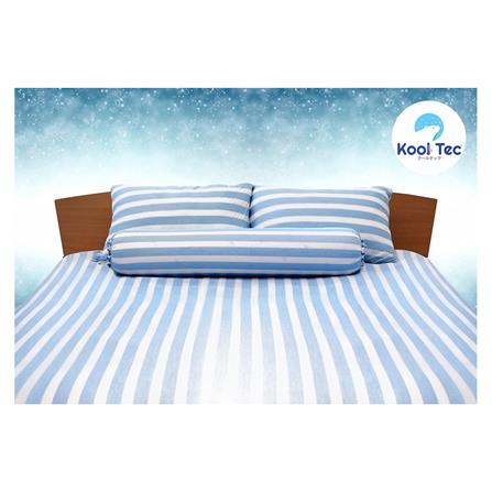 ชุดผ้าปูที่นอน 3 ฟุต 3 ชิ้น KOOLTEC COOLING STRIPE สีฟ้า