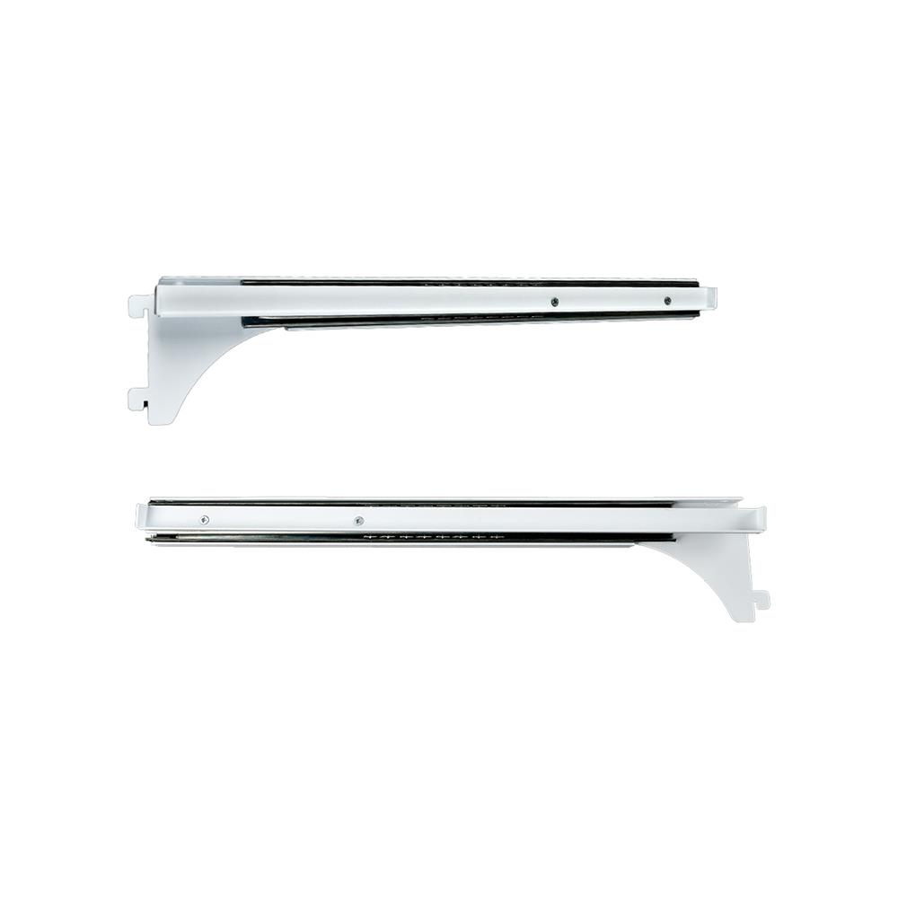 แขนรับรางเลื่อนตะกร้าเดี่ยว STACKO FLEXI 2.4x40.9x8.2 ซม. สีขาว (L,R)