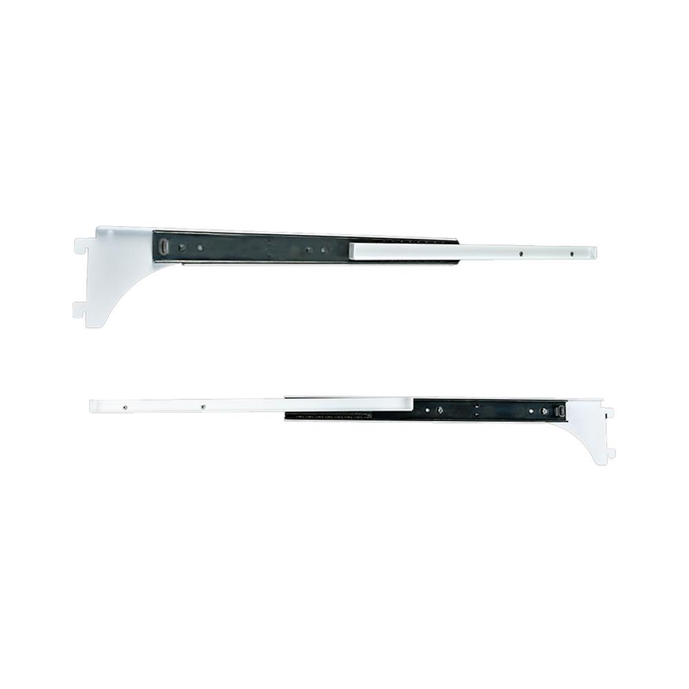 แขนรับรางเลื่อนตะกร้าเดี่ยว STACKO FLEXI 2.4x40.9x8.2 ซม. สีขาว (L,R)