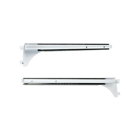 แขนรับรางเลื่อนตะกร้าเดี่ยว STACKO FLEXI 2.4x40.9x8.2 ซม. สีขาว (L,R)