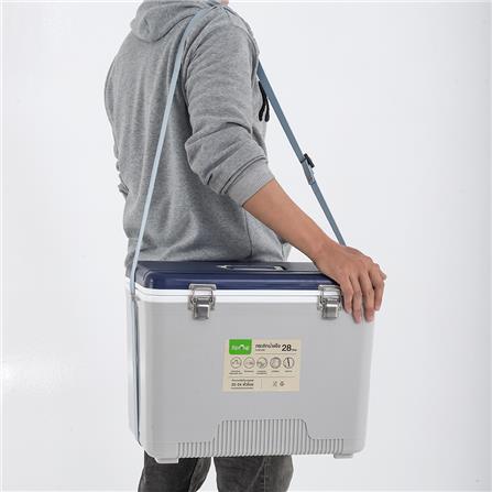 กระติกน้ำแข็ง SPRING 28 ลิตร สีเทา/น้ำเงิน_8