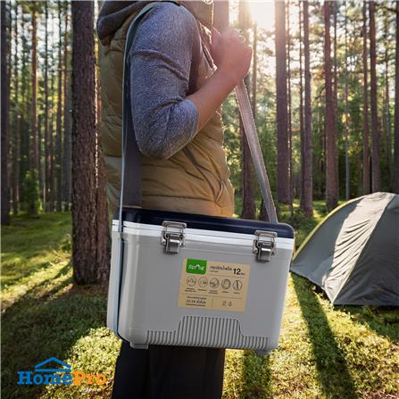 กระติกน้ำแข็ง SPRING 12 ลิตร สีเทา/น้ำเงิน_4