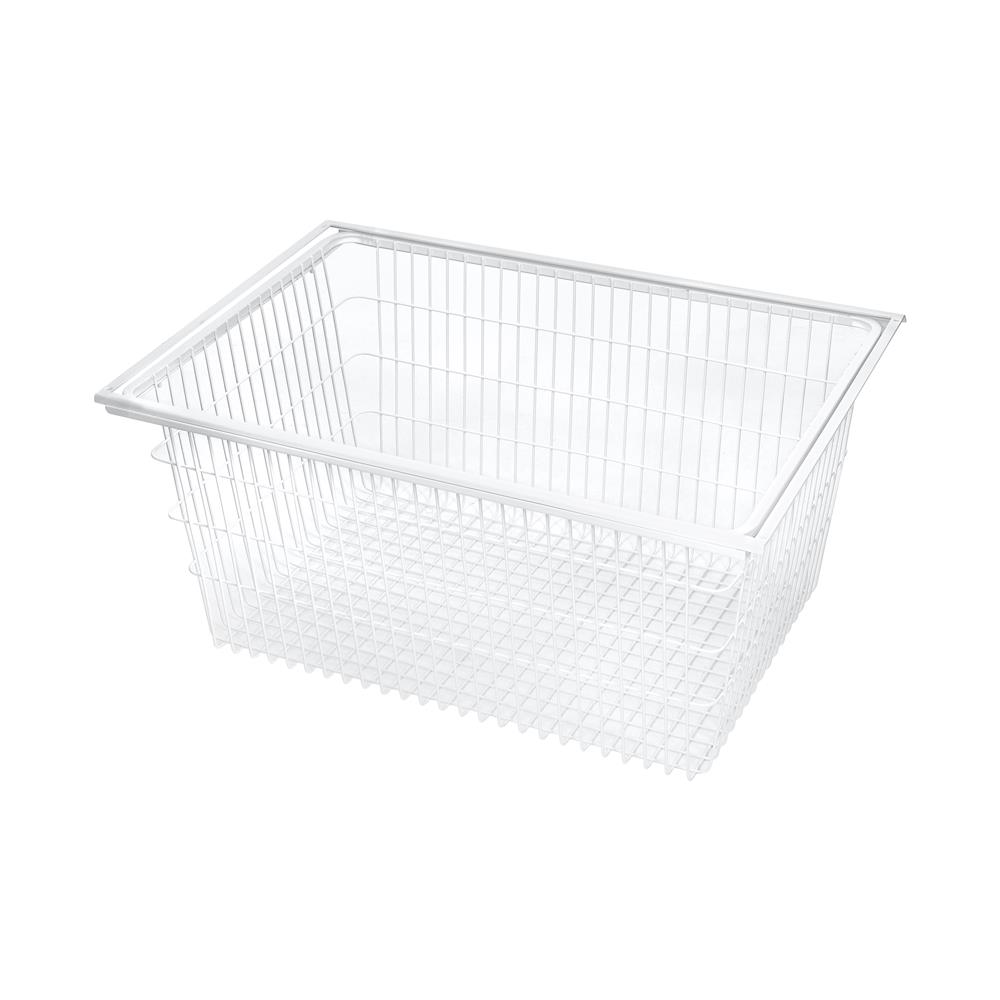 ตะกร้าทรงลึกพร้อมเฟรม STACKO FLEXI 60x40x28 ซม. สีขาว