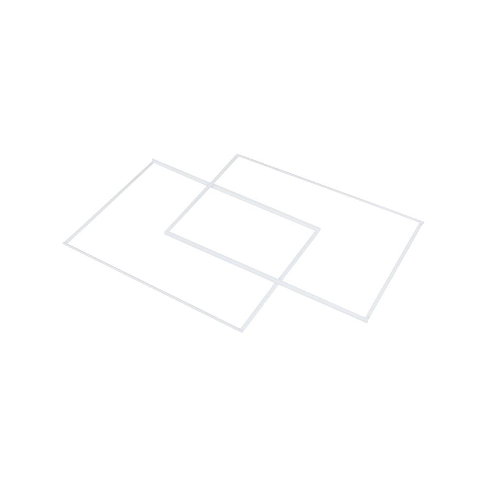 ตะกร้าทรงลึกพร้อมเฟรม STACKO FLEXI 60x40x28 ซม. สีขาว