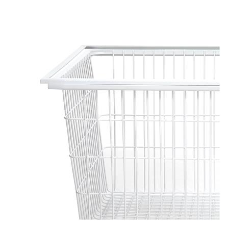 ตะกร้าทรงลึกพร้อมเฟรม STACKO FLEXI 60x40x28 ซม. สีขาว_2