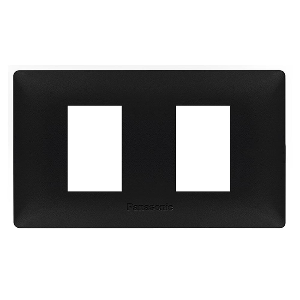 หน้ากาก 2 ช่อง PANASONIC WEGN6802 สีดำ