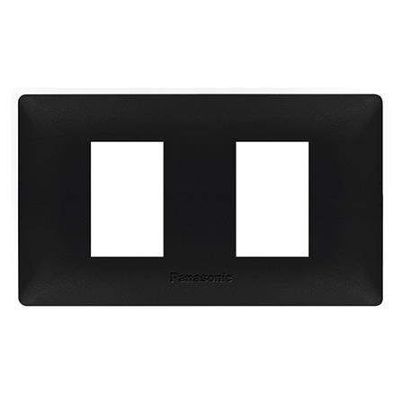 หน้ากาก 2 ช่อง PANASONIC WEGN6802 สีดำ