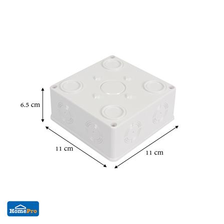 กล่องพลาสติกกันน้ำ ฝาใส ELECKTA 4x4 นิ้ว สีขาว_4