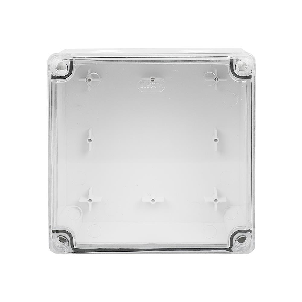 กล่องพลาสติกกันน้ำ ฝาใส ELEKTRA 6x6 นิ้ว สีขาว