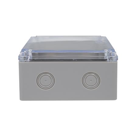 กล่องพลาสติกกันน้ำ ฝาใส ELEKTRA 6x6 นิ้ว สีเทา_1