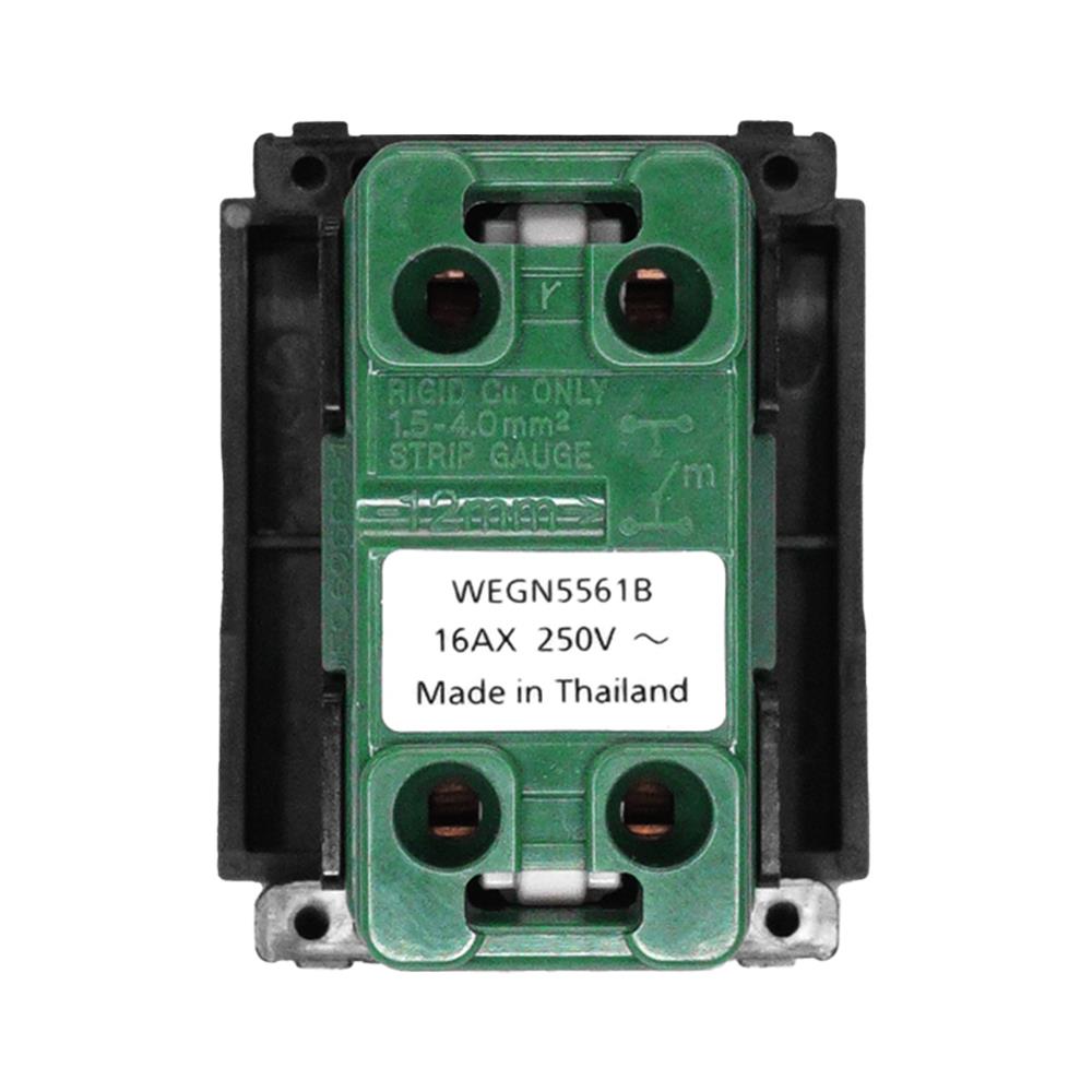 สวิตช์ 1 ทาง มีไฟ  PANASONIC WEGN5561 B ขนาด 1.5 ช่อง สีดำ