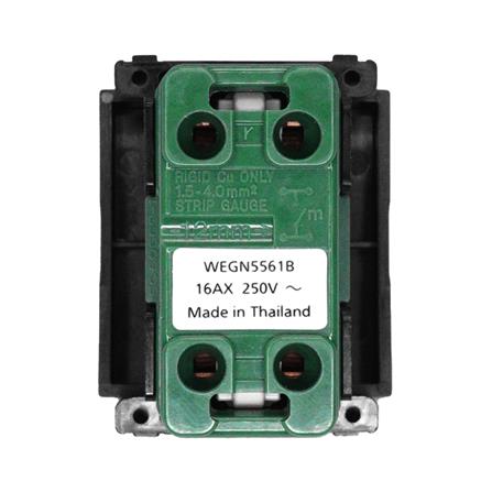 สวิตช์ 1 ทาง มีไฟ  PANASONIC WEGN5561 B ขนาด 1.5 ช่อง สีดำ_1