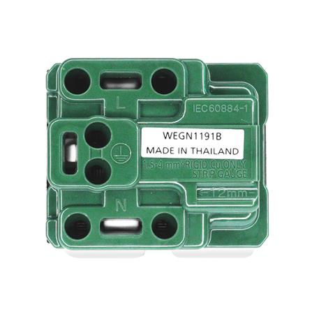 เต้ารับเดี่ยว 3 ขา มีกราวด์ PANASONIC WEGN 1191 สีดำ_1