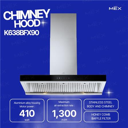 เครื่องดูดควันกระโจม MEX K638BFX90 90 ซม._9