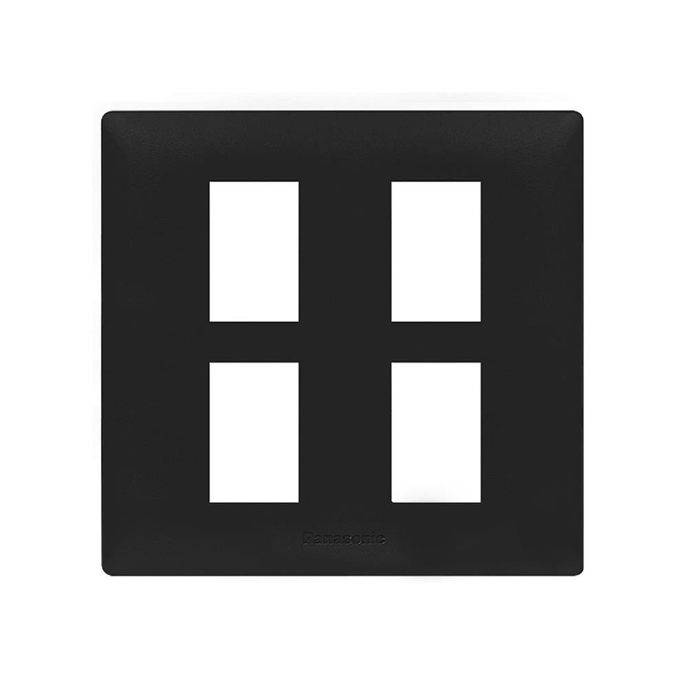 หน้ากาก 4 ช่อง PANASONIC WEGN6804 สีดำ