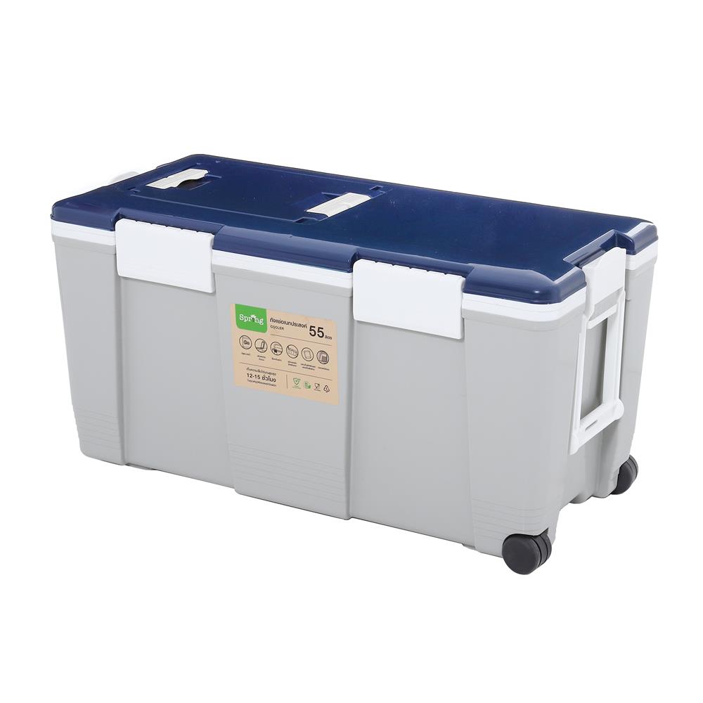 ถังแช่อเนกประสงค์ SPRING 55 ลิตร สีเทา/น้ำเงิน