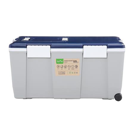 ถังแช่อเนกประสงค์ SPRING 55 ลิตร สีเทา/น้ำเงิน_1