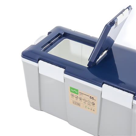 ถังแช่อเนกประสงค์ SPRING 55 ลิตร สีเทา/น้ำเงิน_3