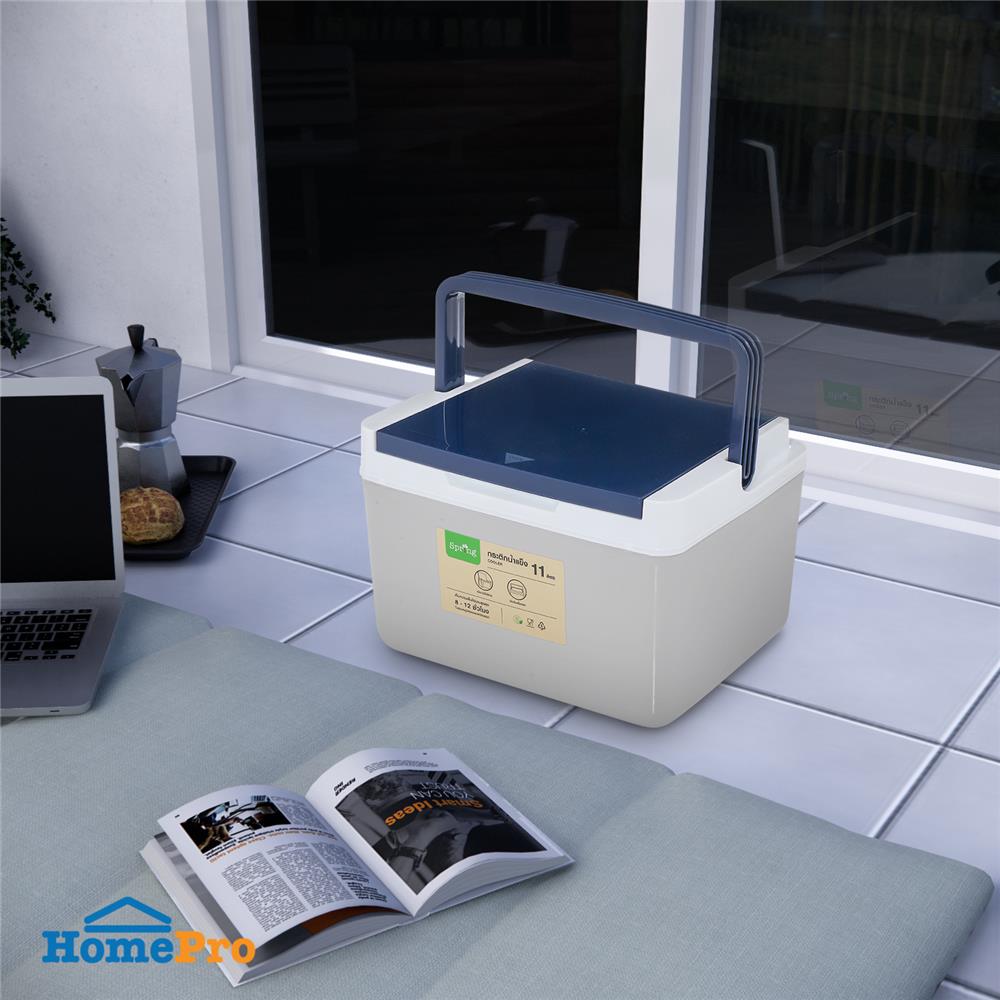 กระติกน้ำแข็ง SPRING 11 ลิตร สีเทา/น้ำเงิน