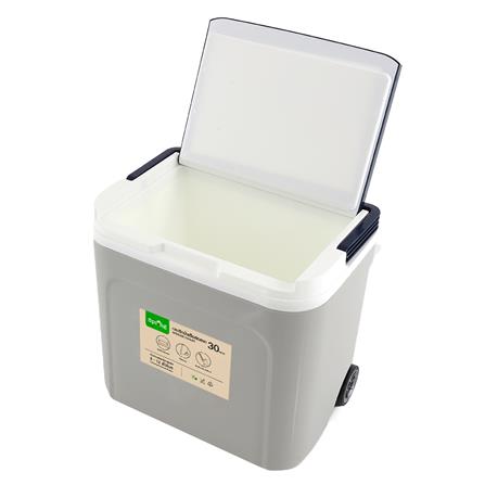 ถังแช่อเนกประสงค์ล้อลาก SPRING 30 ลิตร สีเทา/น้ำเงิน_4