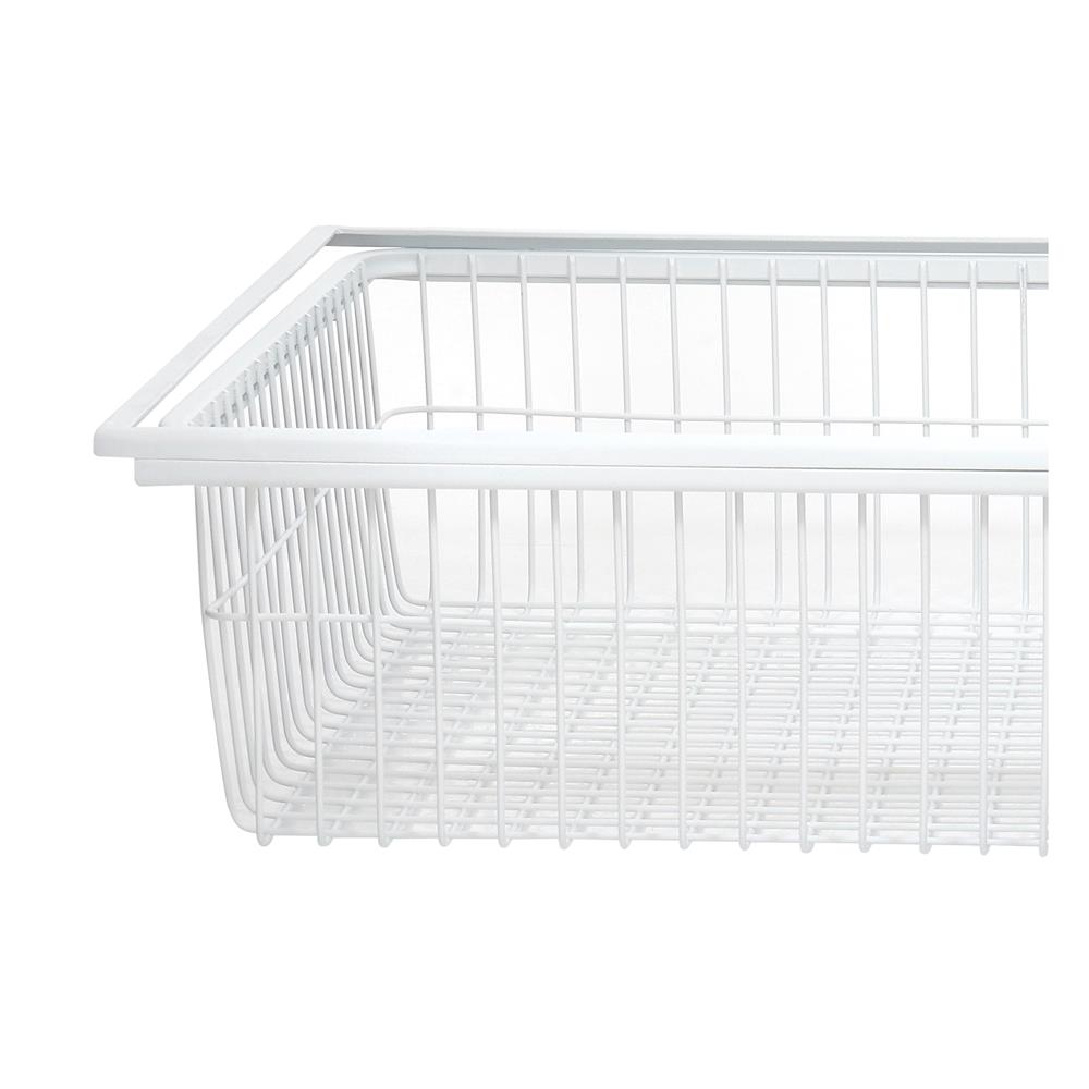 ตะกร้าทรงตื้นพร้อมเฟรม STACKO FLEXI 60x40x14 ซม. สีขาว