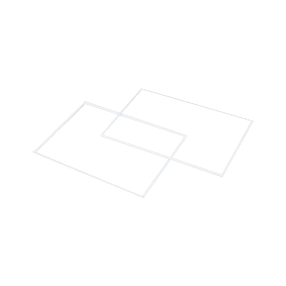 ตะกร้าทรงตื้นพร้อมเฟรม STACKO FLEXI 60x40x14 ซม. สีขาว