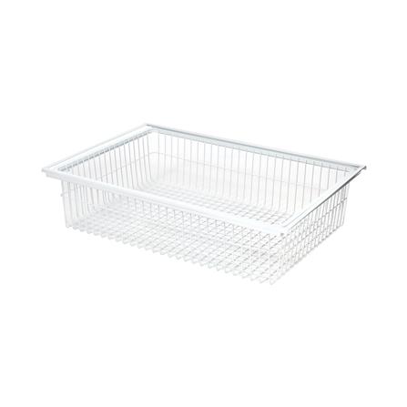 ตะกร้าทรงตื้นพร้อมเฟรม STACKO FLEXI 60x40x14 ซม. สีขาว_1