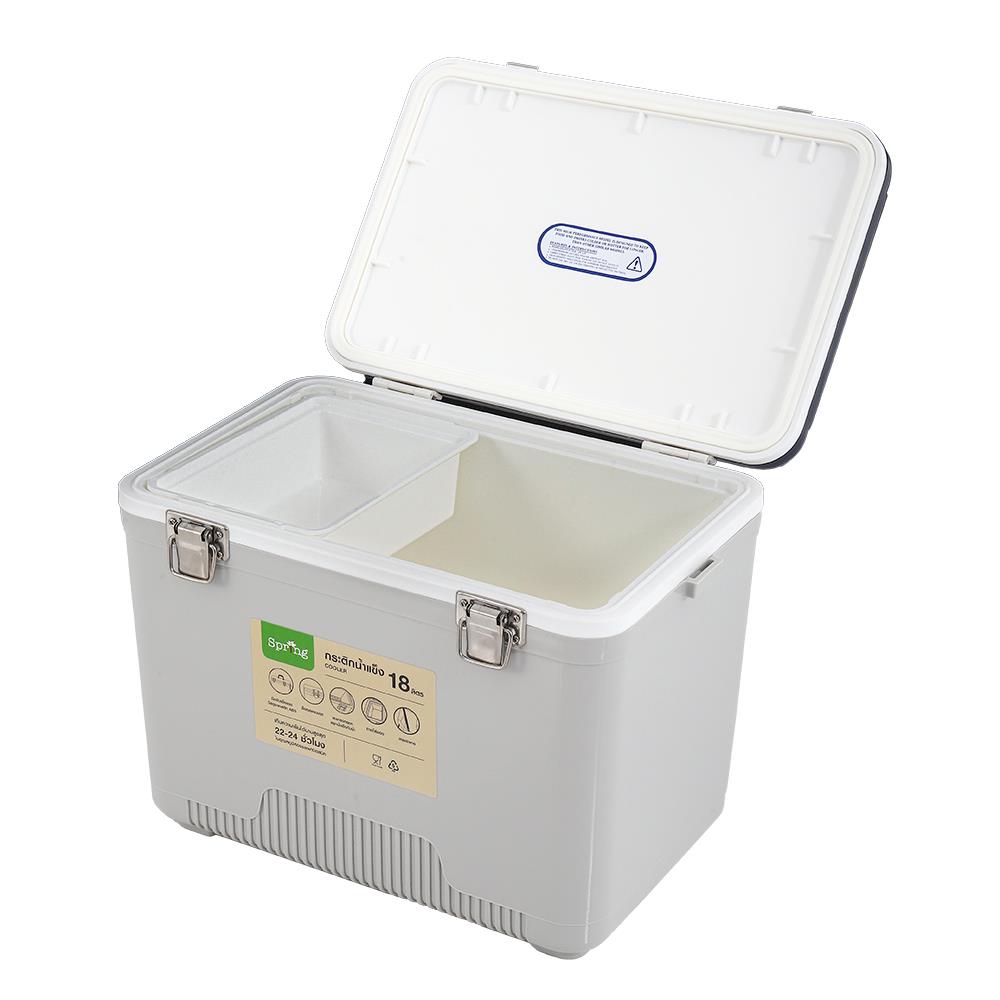 กระติกน้ำแข็ง SPRING 18 ลิตร สีเทา/น้ำเงิน