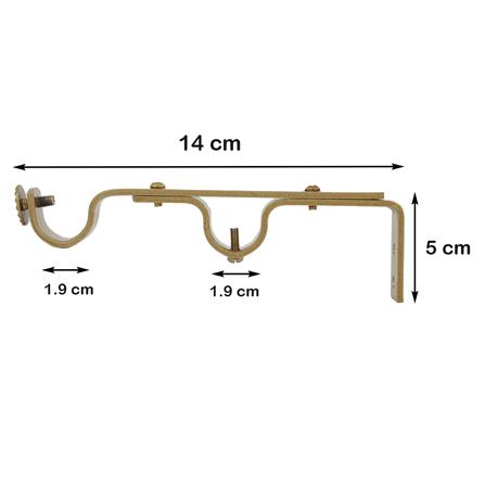 ขารับราง 2 ชั้น HOME LIVING STYLE WD 19 มม. สีทอง_4