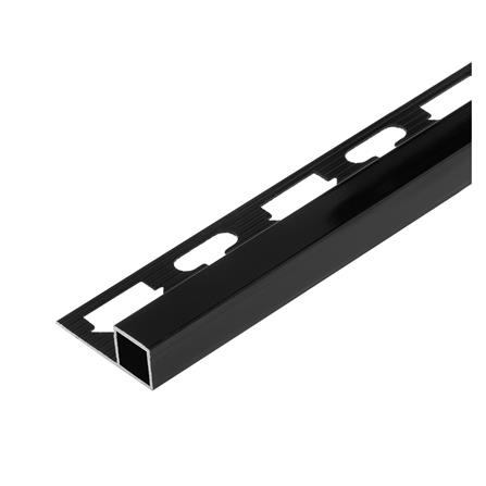 คิ้วอะลูมิเนียมมุมเหลี่ยม HOME 9 มม. 2 ม. สีดำ