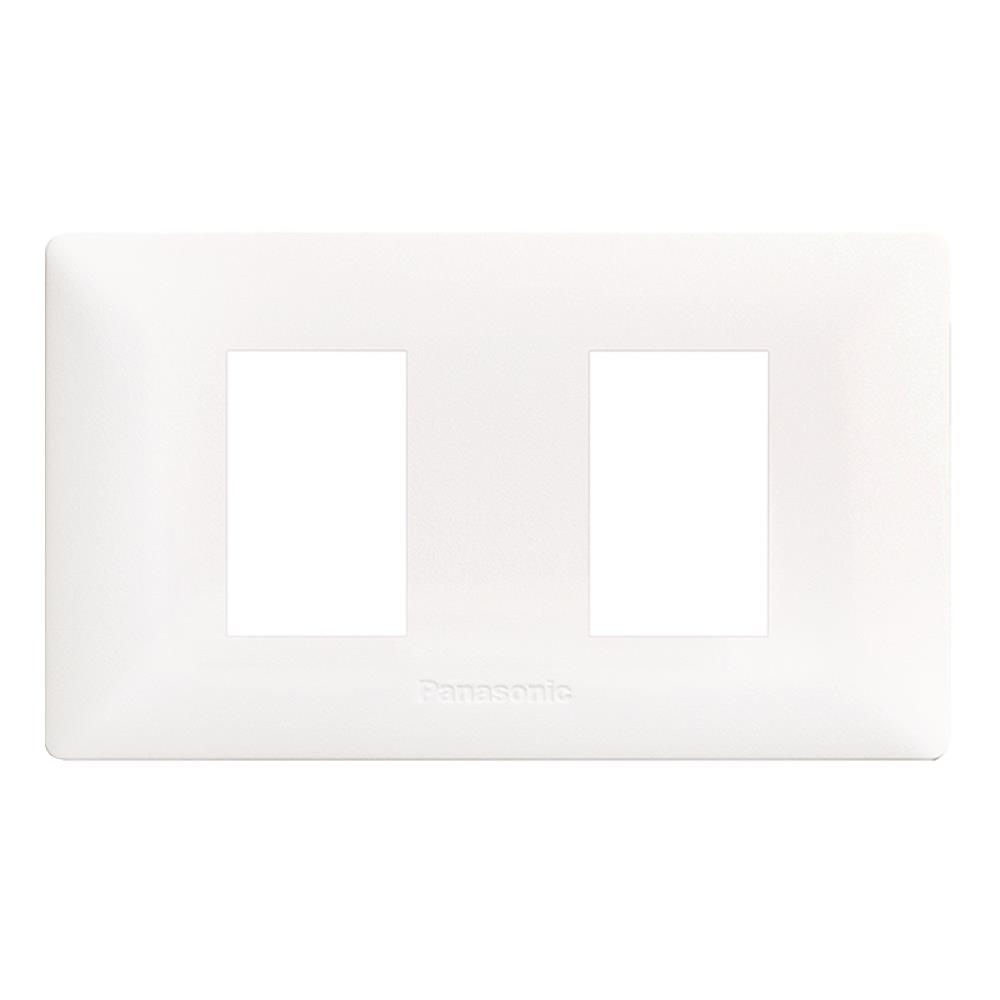 หน้ากาก 2 ช่อง PANASONIC WEGN 6802 สีขาว