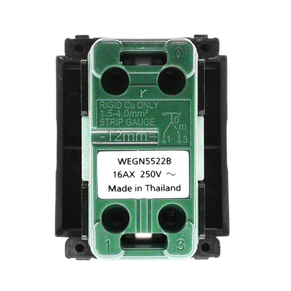 สวิตช์ 3 ทาง PANASONIC WEGN5522 B ขนาด 1.5 ช่อง สีดำ