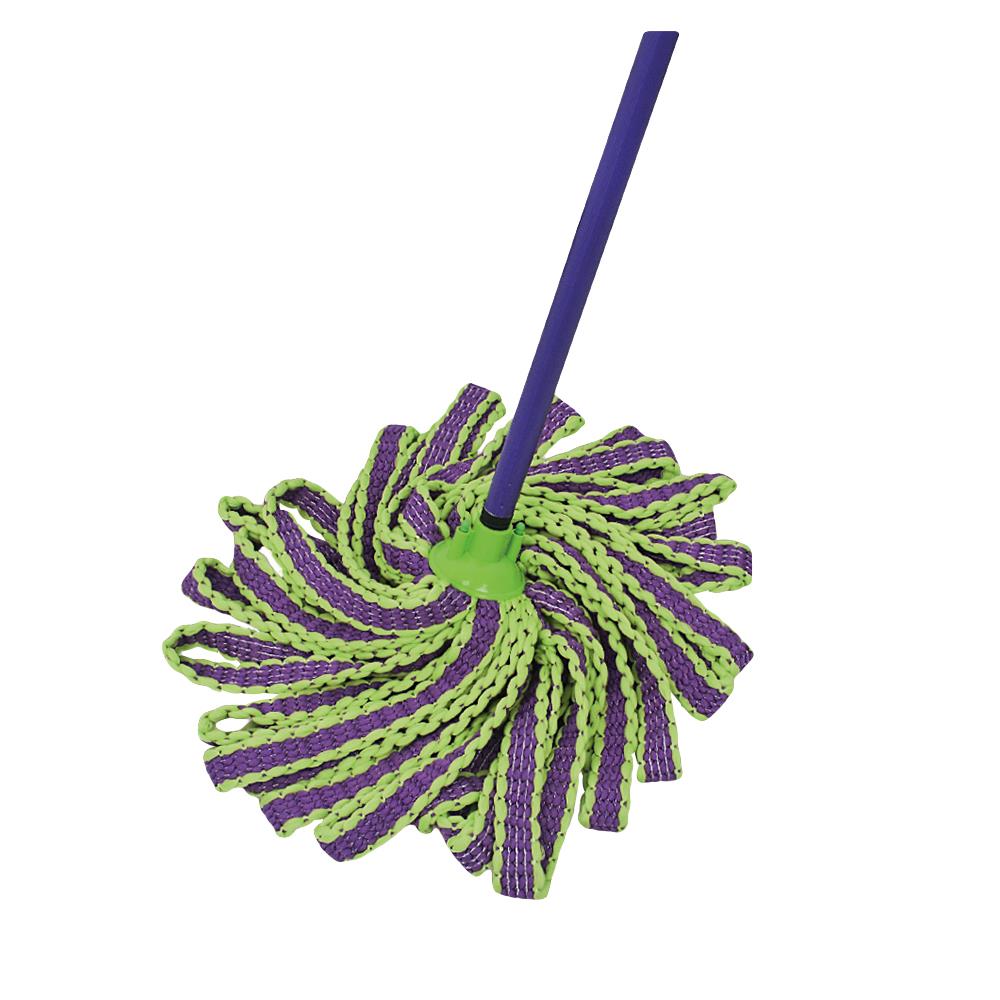 ไม้ม็อบไมโครไฟเบอร์หัวจุก BE WISH VIZA 4 นิ้ว สีม่วง