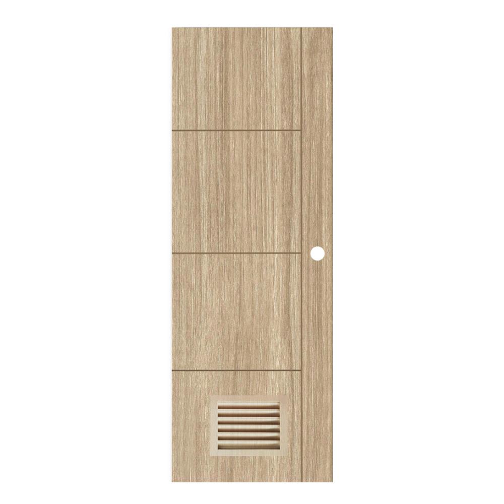 ประตูห้องน้ำ UPVC PARAZZO PUVL-B03 70X200 ซม. สีลาเต้ เจาะลูกบิด