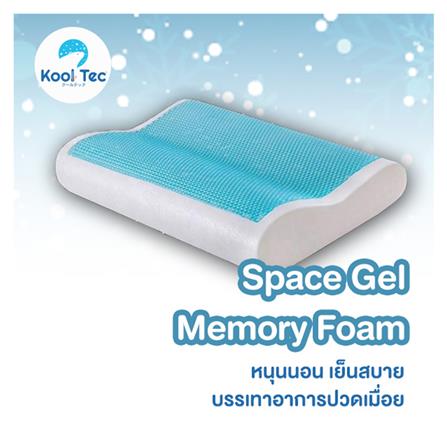 หมอนสุขภาพ เมมโมรี่โฟม KOOLTEC ERGONOMIC 60x40x9 ซม. สีขาว_2