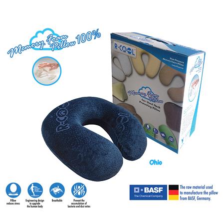 หมอนรองคอเพื่อสุขภาพ R-COOL OHIO สีน้ำเงิน_2