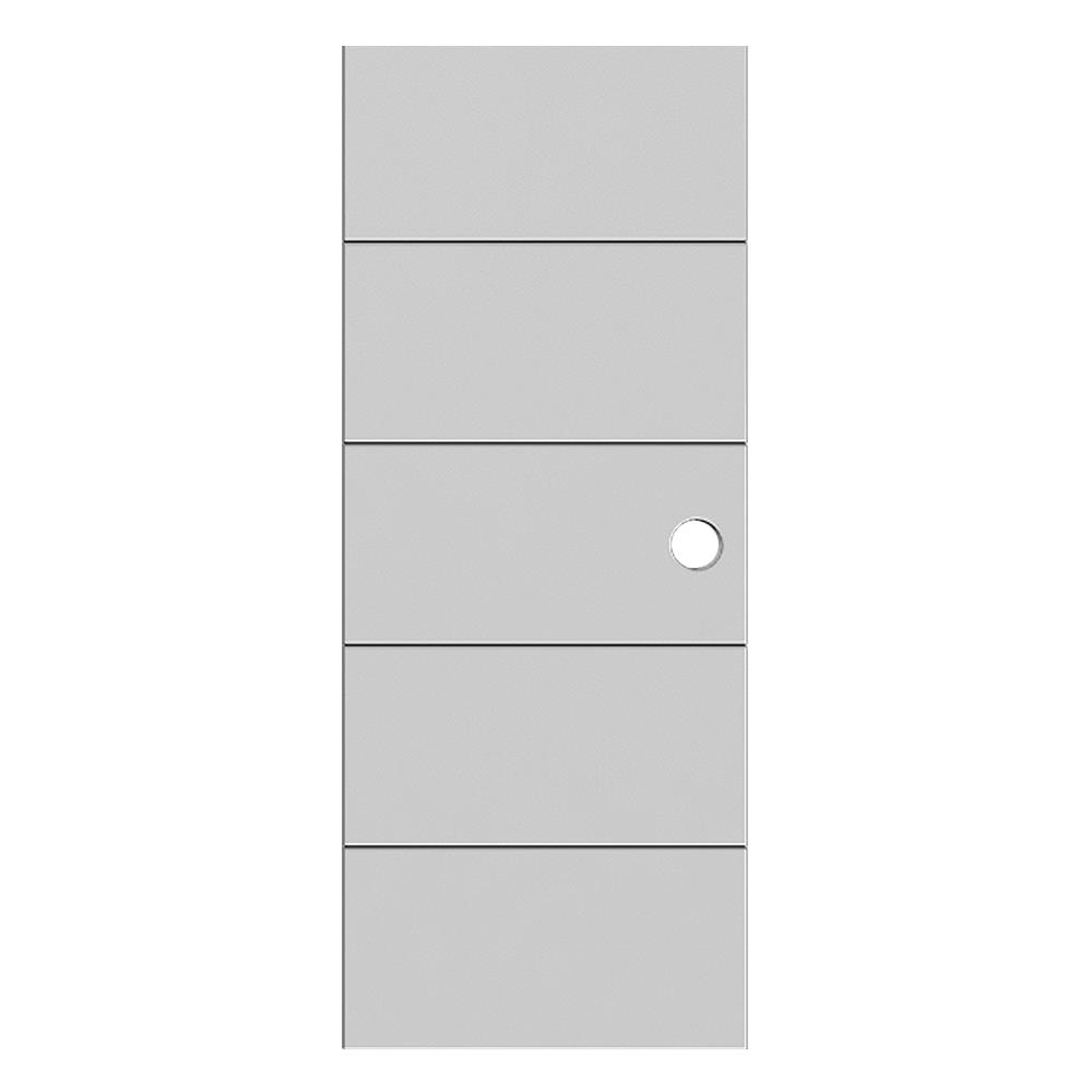 ประตูภายนอก UPVC PARAZZO PUN09 80X200 ซม. สีเทา เจาะลูกบิด