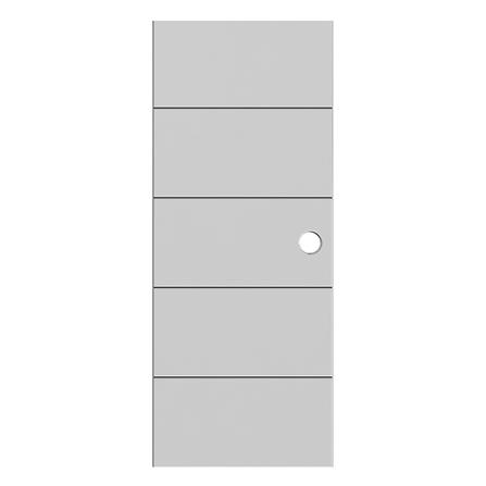 ประตูภายนอก UPVC PARAZZO PUN09 80X200 ซม. สีเทา เจาะลูกบิด