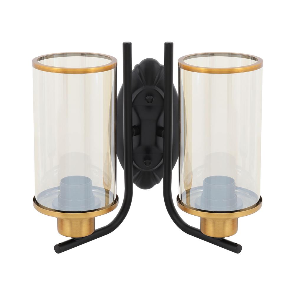 ไฟกิ่งภายใน CARINI 20201/2W สีทอง/น้ำตาลประกายทอง/ดำ 2 หัว